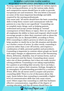 nursing capstone examples