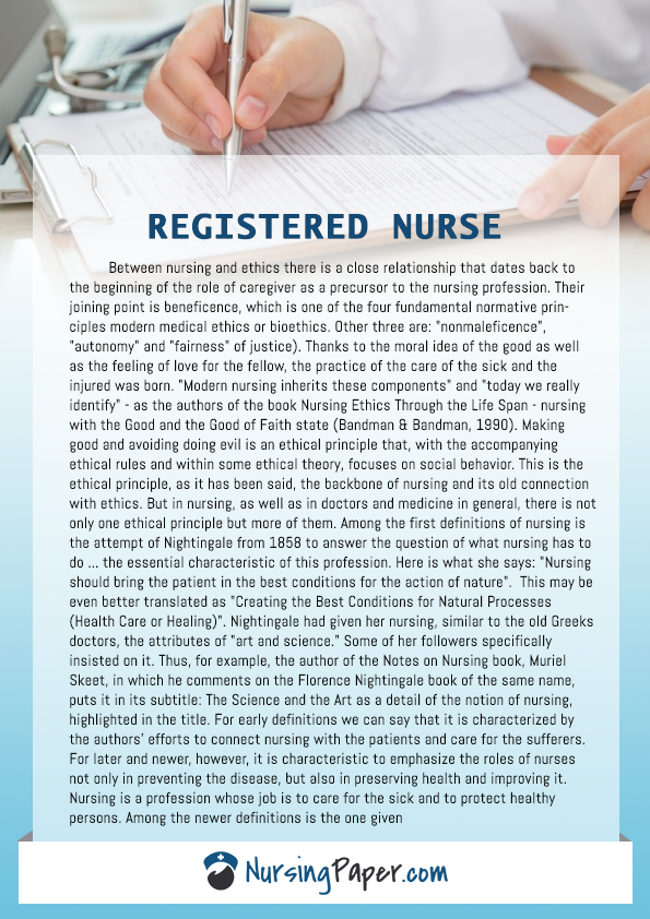 Registered Nurse Essays: Examples, Topics, Titles, & Outlines registered nurse essay