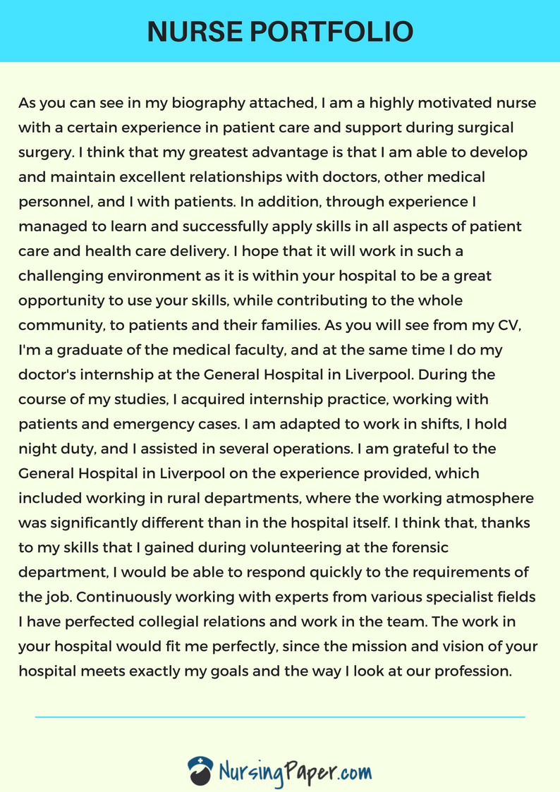 Powerful Nursing Portfolio UK Template Nursing Paper