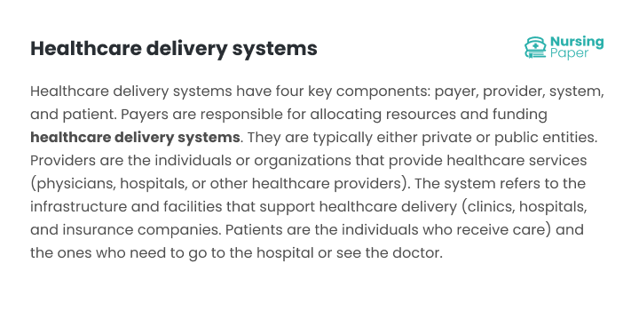 healthcare delivery systems