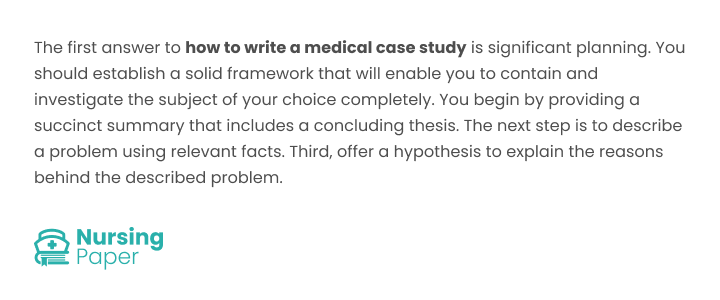 how to write a medical case study