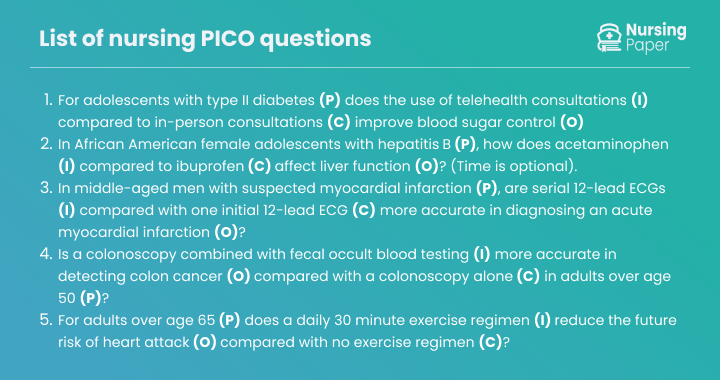 pico research questions nursing