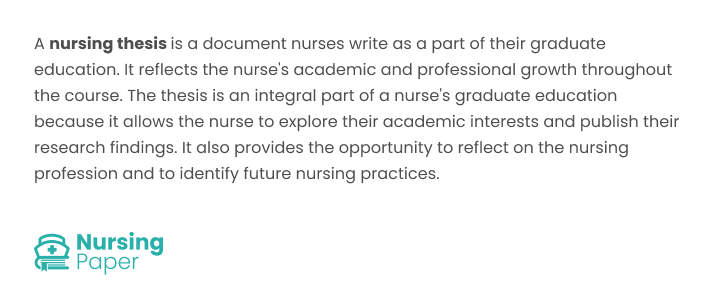 nursing thesis help