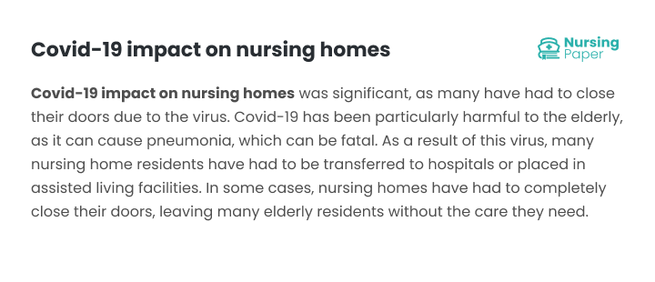 covid-19 impact on nursing homes