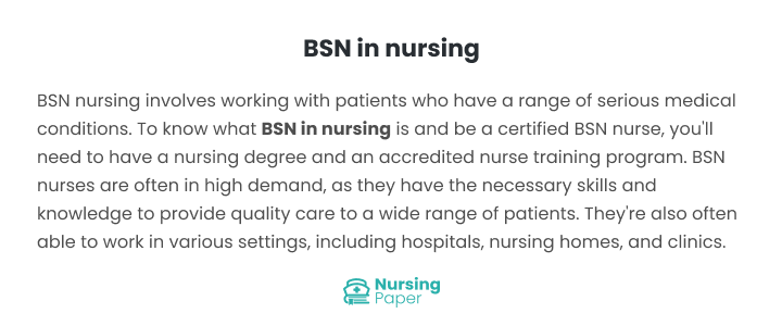 bsn in nursing