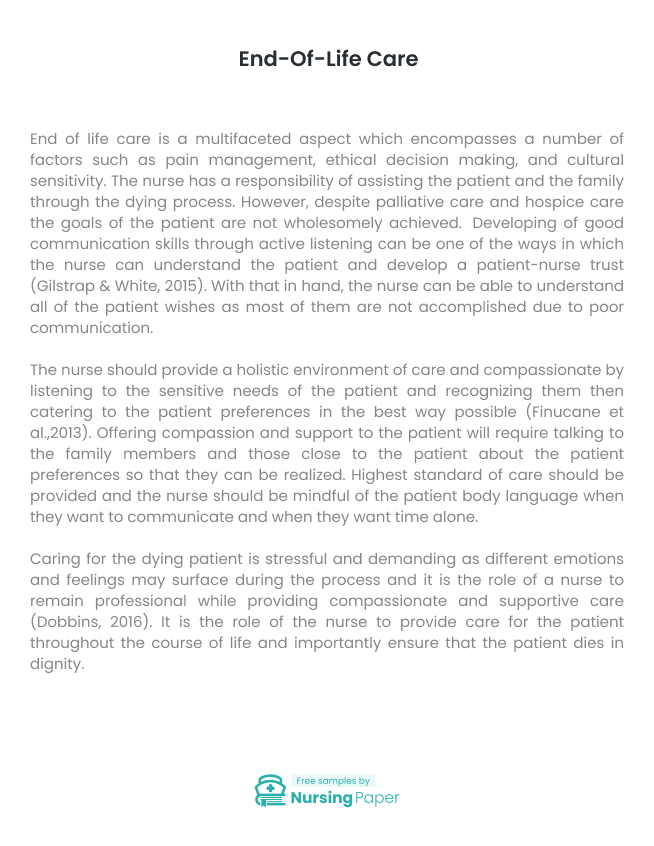 end of life care essay end of life care essay