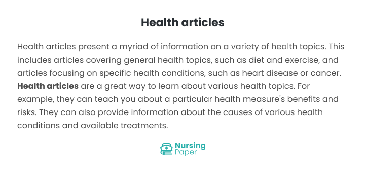 health articles