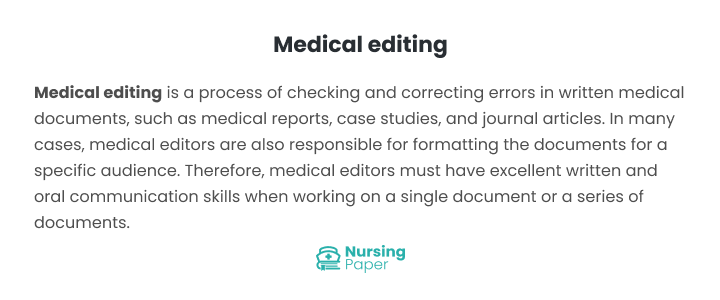 medical editing