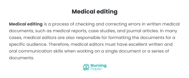 medical editing medical editing