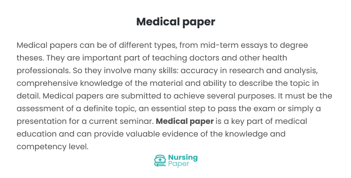 medical paper