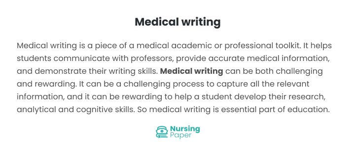 medical writing