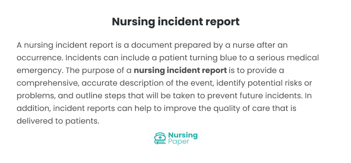 nursing incident report