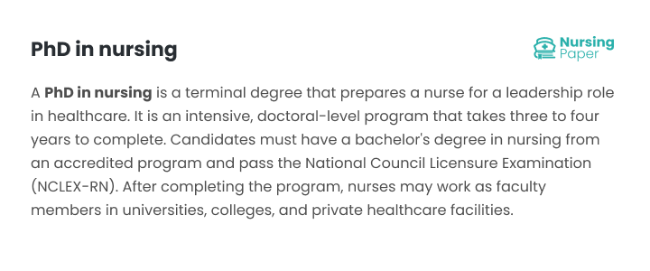 phd in nursing