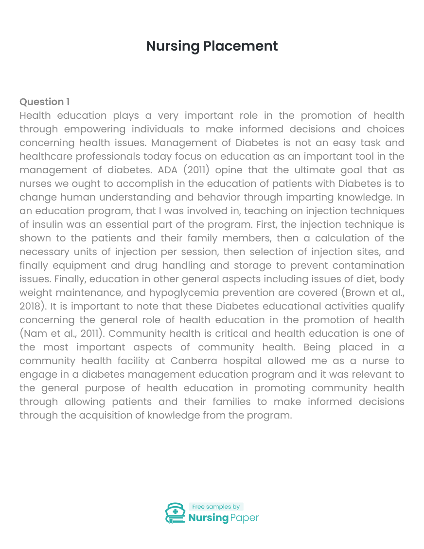 nursing placement reflective essay nursing placement reflective essay