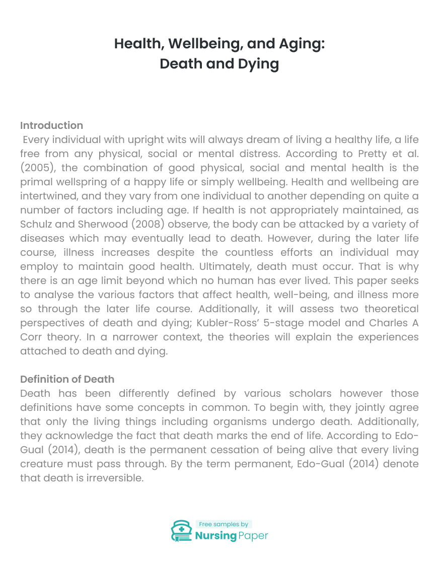 death and dying essay death and dying essay