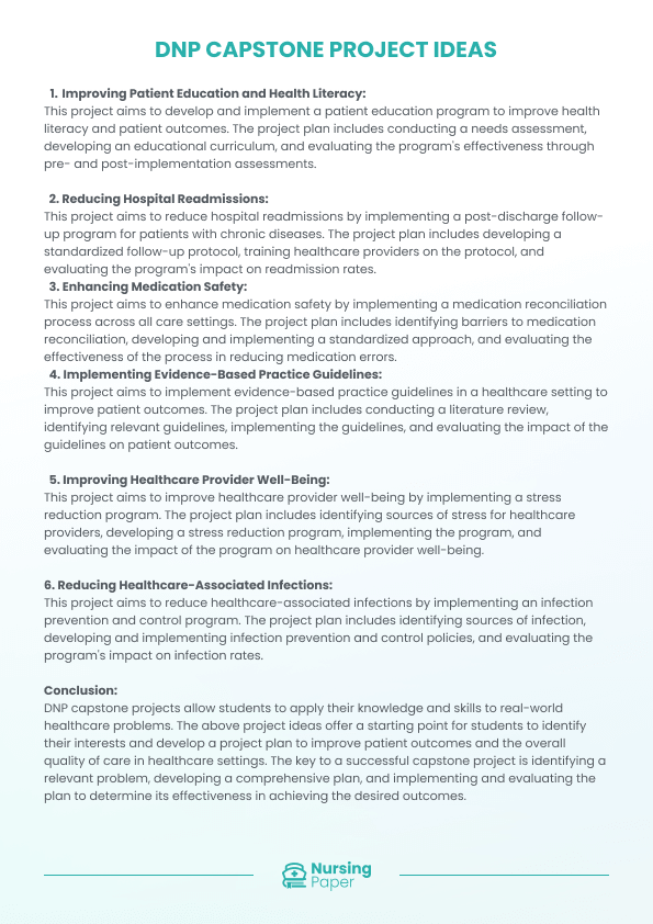 Any DNP Capstone Project Help From Verified Nursing Writers Nursing Paper