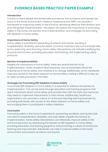 evidence based practice paper example