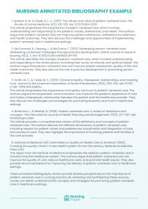 annotated bibliography example nursing
