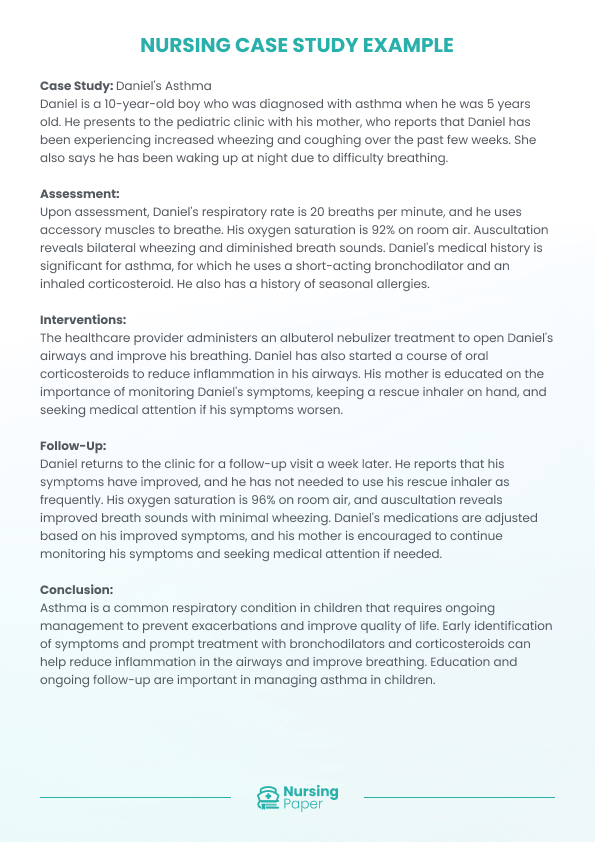 how to write case study nursing